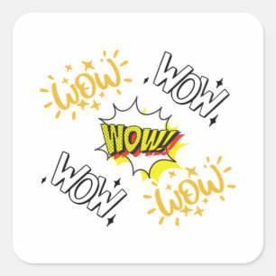 Wow Vrij-dag t-shirt Essential Vierkante Sticker