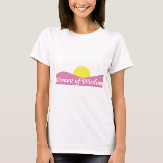 WOW! Vrouwen van de Logo van Wisdom T-shirt (Voorkant)