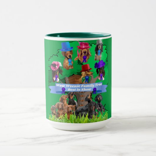 Wow Weenie Family Tree 2 Tone Coffee Mok (Midden)