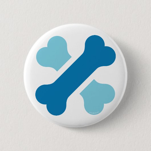 Wowoland Dog Bone Cross Logo in Button (Voorkant)