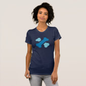 Wowoland Dog Bone Cross Logo in T-shirt (Voorkant volledig)