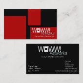 Woww ! Modèle élégant de carte de visite (Devant / Derrière)
