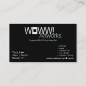 Woww ! Modèle élégant de carte de visite (Dos)