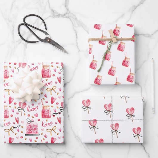 WP | 1 Nom Feuille supérieure 3 Valentines Papier (Recto)