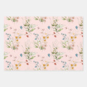 WP | Dutch Stilleven Bloemen op Bleke Pinks Inpakpapier Vel (Voorkant 2)