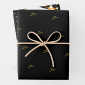 WP | Nom (3) Black Gold 19x29 Wrapping Papier (En situation)