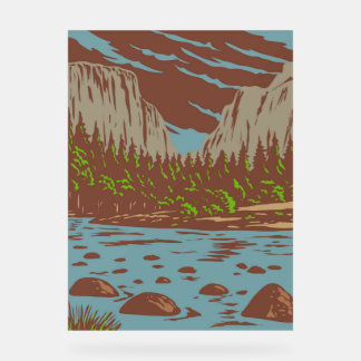 WPA Art El Capitan dans le parc national de Yosemi
