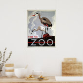  WPA Bezoek de Heron van Zoo en Egret Poster (Keuken)