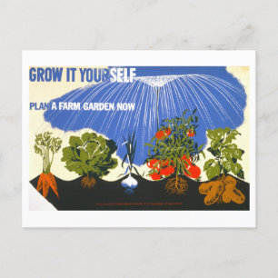  WPA-Boerderij Tuin Poster Briefkaart