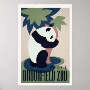 WPA Brookfield Zoo Panda Poster