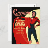  WPA Federal Music Project Opera Carmen Briefkaart (Voorkant / Achterkant)
