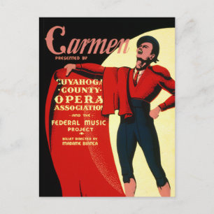  WPA Federal Music Project Opera Carmen Briefkaart