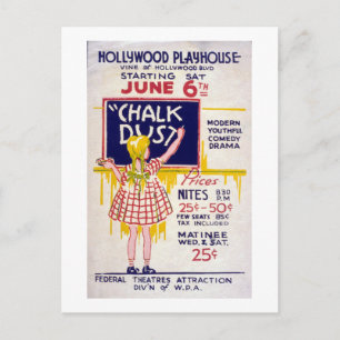  WPA Federal Theater Project Hollywood Play Briefkaart