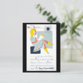 WPA Library Poster met Little Miss Muffet Briefkaart (Staand voorkant)