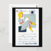 WPA Library Poster met Little Miss Muffet Briefkaart (Voorkant / Achterkant)