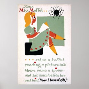 WPA Miss Muffet 1936 Poster