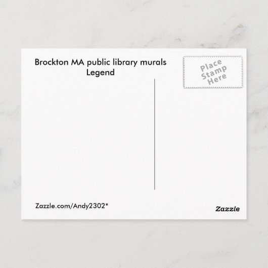 WPA Murals 1 ~ carte postale (Dos)