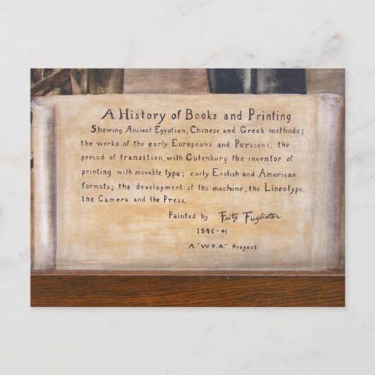 WPA Murals 1 ~ carte postale (Devant)