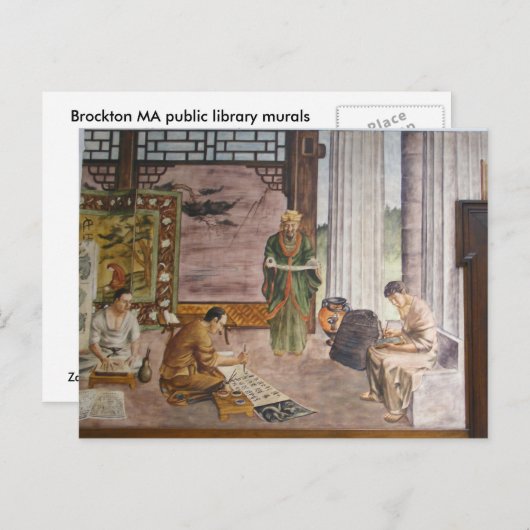 WPA Murals 3 ~ carte postale (Devant / Derrière)