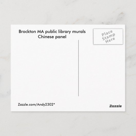 WPA Murals 3 ~ carte postale (Dos)