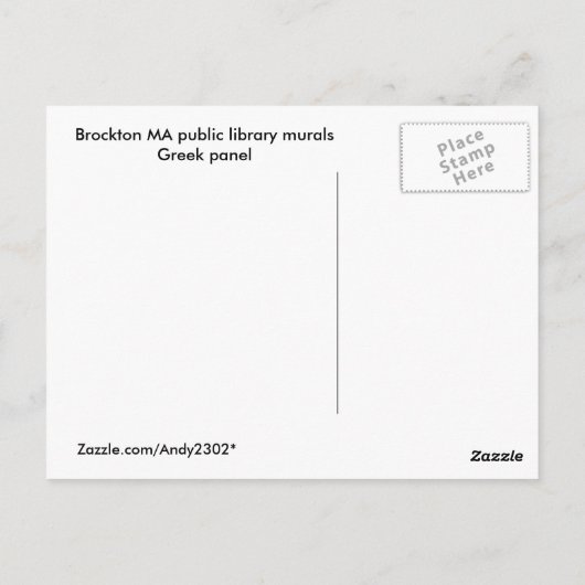 WPA Murals 4 ~ carte postale (Dos)