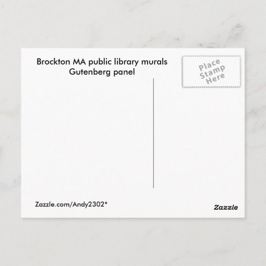 WPA Murals 6 ~ carte postale (Dos)