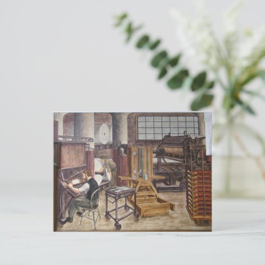 WPA Murals 7 ~ carte postale (Debout devant)