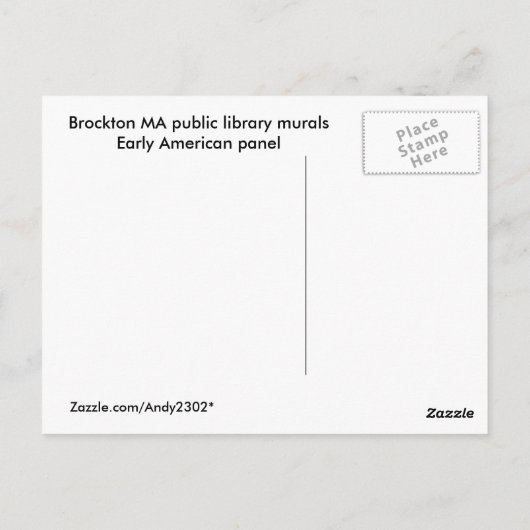 WPA Murals 7 ~ carte postale (Dos)