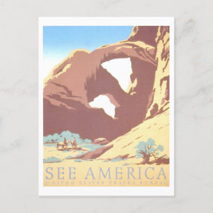 WPA Parks Reisposter: "Zie Amerika" Briefkaart