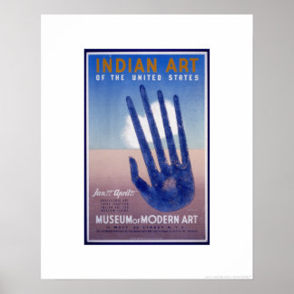 WPA-Poster: Indische kunst van de VS bij MOMA NYC Poster