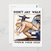  WPA-Poster: Niet Jaywalk. Let op je stap Briefkaart (Voorkant / Achterkant)