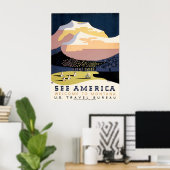 WPA-Poster voor reizen Poster (Thuiskantoor)