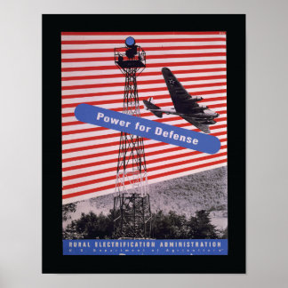  WPA-printer voor "Power for Defense" 11x14" Poster