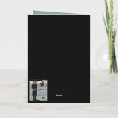 WPA style customizable funny Birthday card Kaart (Achterkant)