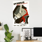 WPA SYPHILIS POSTER c. 1938 (Bureau à domicile)