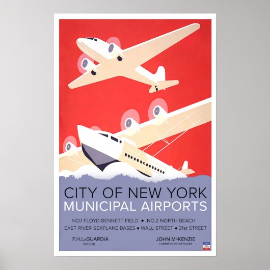 WPA van de luchthaven van New York Poster (Voorkant)