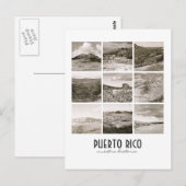WPA Vintage Collage Puerto Rico Briefkaart (Voorkant / Achterkant)