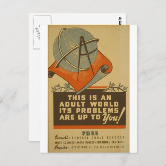 WPA - Volwassenwereld Briefkaart (Voorkant / Achterkant)