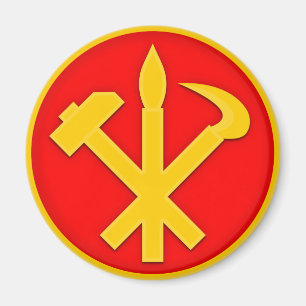 WPK-Arbeiderspartij Noord-Korea Embleem Magneet