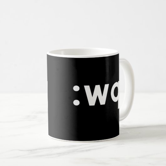 WQ - Grappig codeerontwerp dat laat zien hoe u Exi Koffiemok (Voorkant rechts)