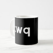 WQ - Grappig codeerontwerp dat laat zien hoe u Exi Koffiemok (Voorkant links)