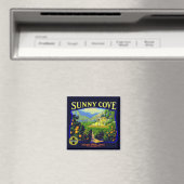 WQ MAGNET : Sunny Cove Fruit Crate Étiquette (In Situ (Lave-vaisselle))