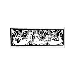 WQ RUBBER STEMP : Mermaids Walter Crane Rubberstempel