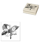 WQ RUBBER STEMPEL:  Hondenhout Bloem Rubberstempel (Gestempeld)