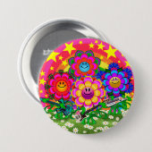 WQ Speys Flower Power Band 3-inch Button Pin (Voorkant /achterkant)