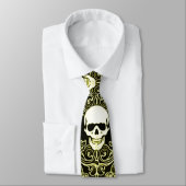 Wraithe Gentlemen's Gold Reaper Gothic Silk Stropd Stropdas (Gebonden)