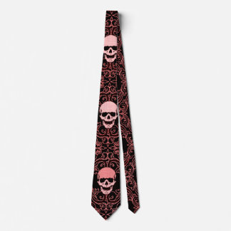 Wraithe  Red Gothic Skulls Gentlemen's Stropdas