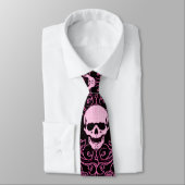 Wraithe  roze gothic Skulls Gentleman's Stropdas (Gebonden)