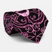 Wraithe  roze gothic Skulls Gentleman's Stropdas (Opgerold)
