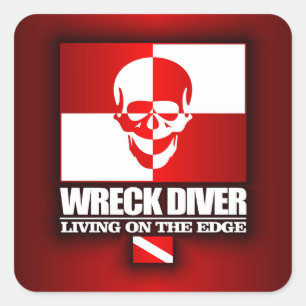 Wrak Diver - Leven aan de rand Vierkante Sticker